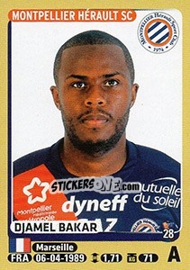 Cromo Djamel Bakar - FOOT 2015-2016 n. 282 - Panini