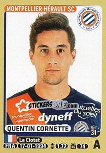 Figurina Quentin Cornette - FOOT 2015-2016 - Panini