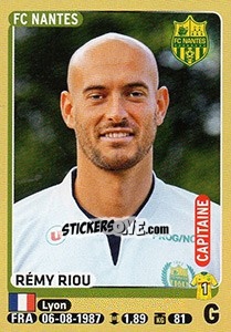 Figurina Rémy Riou - FOOT 2015-2016 - Panini