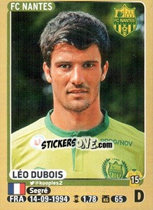 Figurina Léo Dubois - FOOT 2015-2016 - Panini