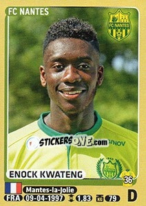 Figurina Enock Kwateng - FOOT 2015-2016 - Panini