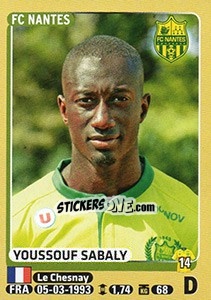 Figurina Youssouf Sabaly - FOOT 2015-2016 - Panini