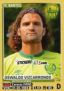 Sticker Oswaldo Vizcarrondo - FOOT 2015-2016 n. 299 - Panini