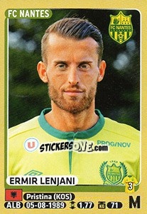 Sticker Ermir Lenjani - FOOT 2015-2016 - Panini