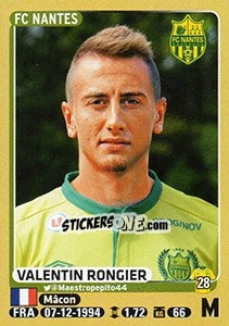 Sticker Valentin Rongier - FOOT 2015-2016 n. 303 - Panini