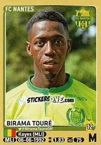 Sticker Birama Touré - FOOT 2015-2016 n. 305 - Panini