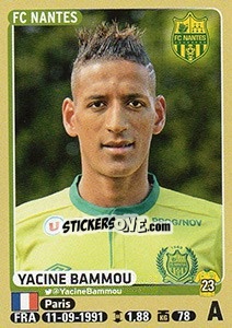 Sticker Yacine Bammou - FOOT 2015-2016 n. 308 - Panini