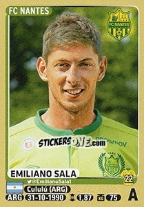Sticker Emiliano Sala - FOOT 2015-2016 n. 310 - Panini