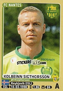 Sticker Kolbeinn Sigthorsson - FOOT 2015-2016 n. 311 - Panini