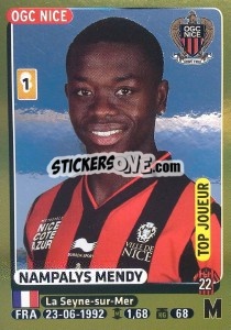 Sticker Nampalys Mendy (Top Joueur) - FOOT 2015-2016 n. 319 - Panini