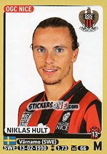 Figurina Niklas Hult - FOOT 2015-2016 - Panini