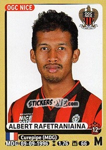 Figurina Albert Rafetraniaina - FOOT 2015-2016 n. 328 - Panini