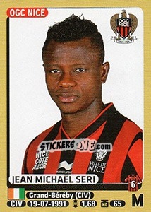 Sticker Jean Michaël Seri - FOOT 2015-2016 n. 329 - Panini