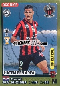 Sticker Hatem Ben Arfa (Top Recrue) - FOOT 2015-2016 n. 336 - Panini