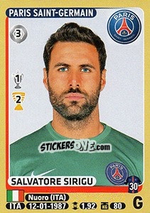 Sticker Salvatore Sirigu - FOOT 2015-2016 n. 338 - Panini