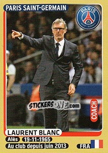 Sticker Laurent Blanc (coach) - FOOT 2015-2016 n. 342 - Panini