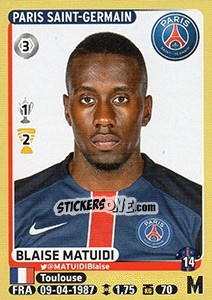 Sticker Blaise Matuidi - FOOT 2015-2016 n. 349 - Panini