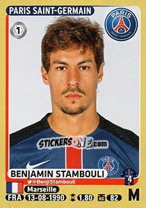 Cromo Benjamin Stambouli - FOOT 2015-2016 - Panini