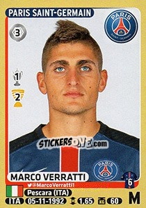 Figurina Marco Verratti - FOOT 2015-2016 - Panini