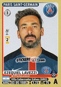 Sticker Ezequiel Lavezzi - FOOT 2015-2016 n. 359 - Panini