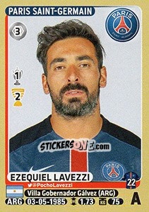 Sticker Ezequiel Lavezzi - FOOT 2015-2016 - Panini