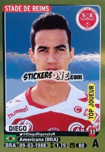 Sticker Diego (Top Joueur) - FOOT 2015-2016 n. 367 - Panini
