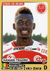 Sticker Hamari Traoré - FOOT 2015-2016 n. 370 - Panini