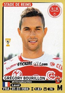 Sticker Grégory Bourillon - FOOT 2015-2016 n. 372 - Panini