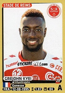 Sticker Grejohn Kyei - FOOT 2015-2016 n. 380 - Panini