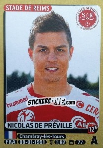 Sticker Nicolas de Préville - FOOT 2015-2016 n. 382 - Panini