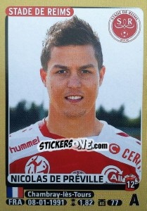 Cromo Nicolas de Préville - FOOT 2015-2016 - Panini