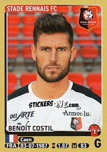 Sticker Benoît Costil - FOOT 2015-2016 n. 386 - Panini