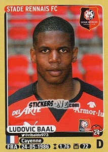 Sticker Ludovic Baal - FOOT 2015-2016 n. 389 - Panini