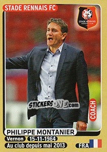 Sticker Philippe Montanier (coach) - FOOT 2015-2016 - Panini