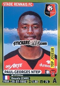 Sticker Paul-Georges Ntep (Top Joueur) - FOOT 2015-2016 n. 391 - Panini