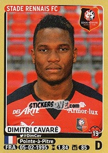 Sticker Dimitri Cavaré - FOOT 2015-2016 n. 392 - Panini