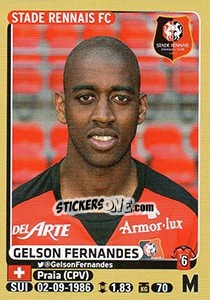 Figurina Gelson Fernandes - FOOT 2015-2016 - Panini