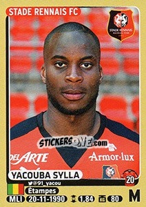 Cromo Yacouba Sylla - FOOT 2015-2016 - Panini