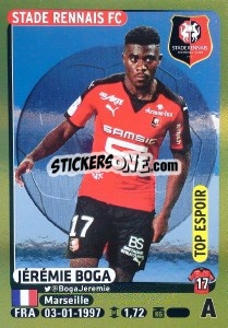 Cromo Jérémie Boga (Top Espoir) - FOOT 2015-2016 - Panini