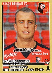 Sticker Kamil Grosicki - FOOT 2015-2016 n. 404 - Panini