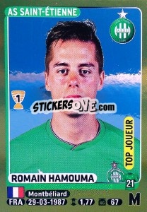 Sticker Romain Hamouma (Top Joueur) - FOOT 2015-2016 n. 415 - Panini