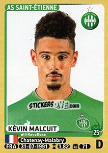 Sticker Kévin Malcuit - FOOT 2015-2016 - Panini
