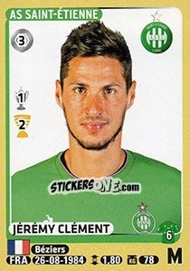 Sticker Jérémy Clément - FOOT 2015-2016 n. 422 - Panini