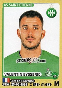 Sticker Valentin Eysseric - FOOT 2015-2016 - Panini
