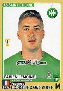 Cromo Fabien Lemoine - FOOT 2015-2016 - Panini