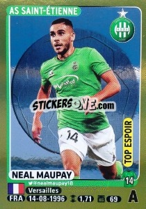 Sticker Neal Maupay (Top Espoir) - FOOT 2015-2016 n. 427 - Panini
