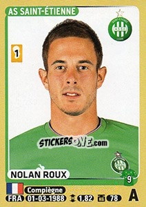 Sticker Nolan Roux - FOOT 2015-2016 n. 431 - Panini
