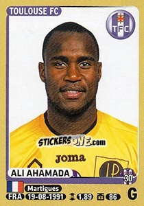 Sticker Ali Ahamada - FOOT 2015-2016 n. 434 - Panini