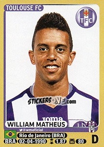 Sticker William Matheus - FOOT 2015-2016 n. 436 - Panini