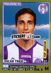Sticker óscar Trejo (Top Joueur) - FOOT 2015-2016 n. 439 - Panini